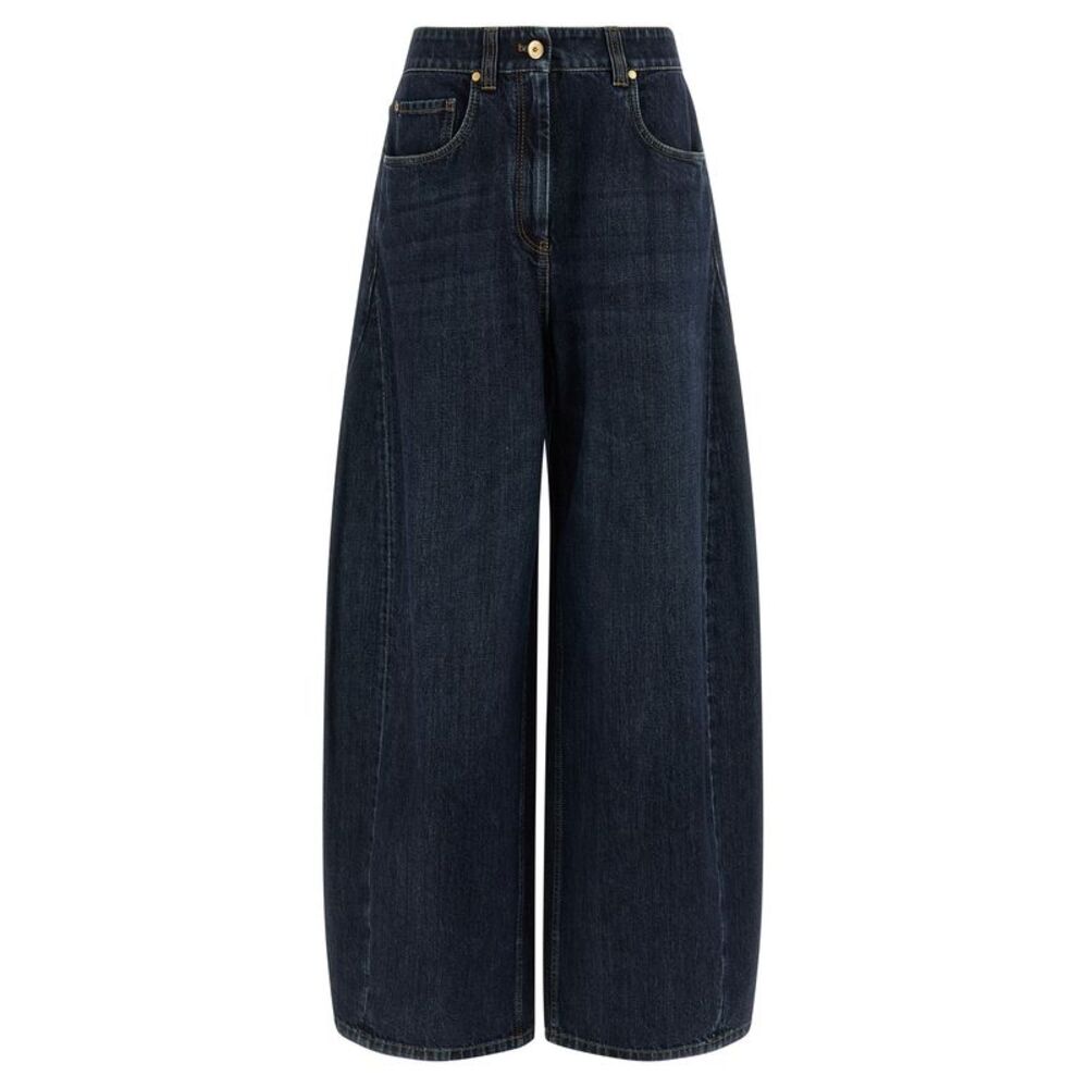 Brunello Cucinelli Blue Cotton Jeans Women's Denim